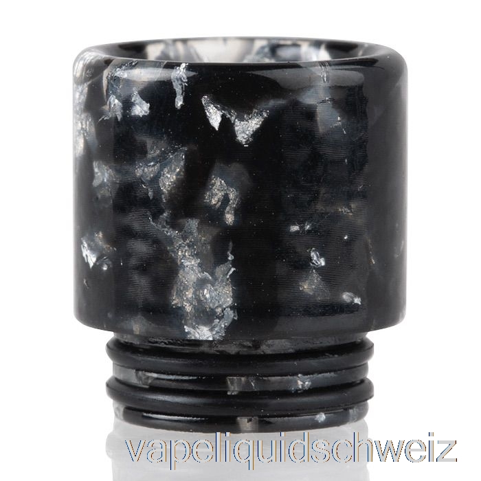 810 Pailletten Resin Drip Tip Schwarz Silber Vape Ohne Nikotin